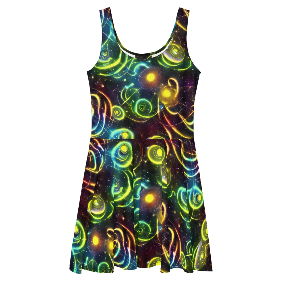 Orbiting Euphoria on Skater Dress — Front