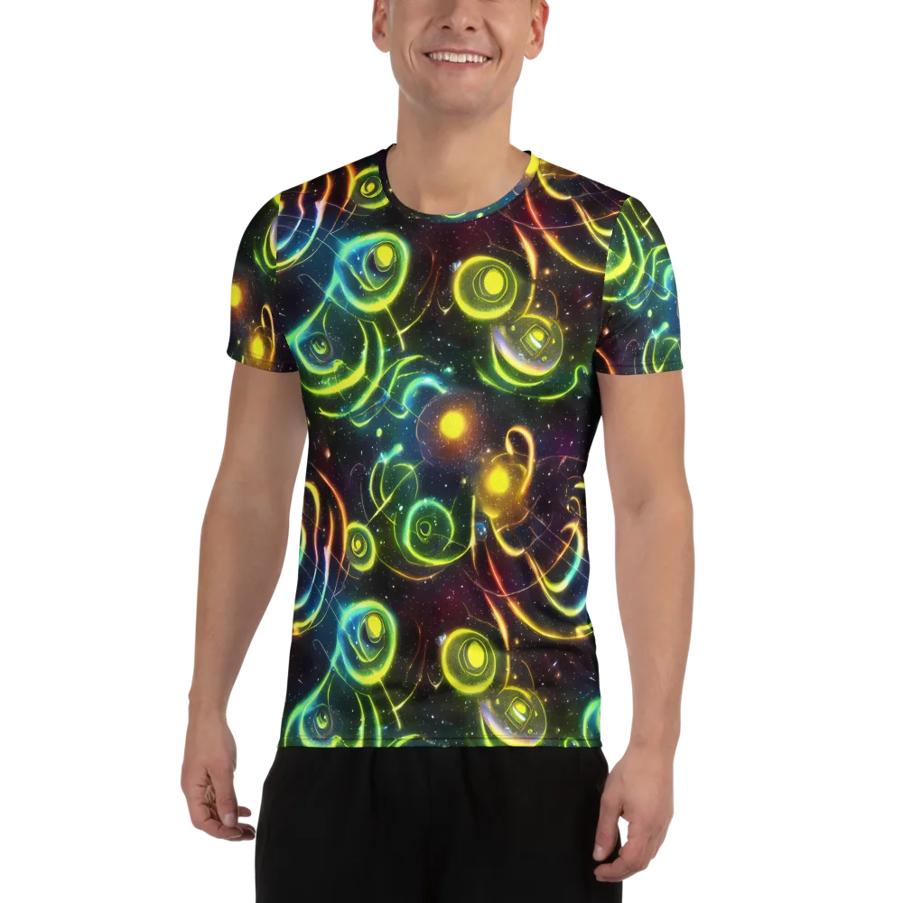 Orbiting Euphoria on Men's Athletic T-Shirt — Front