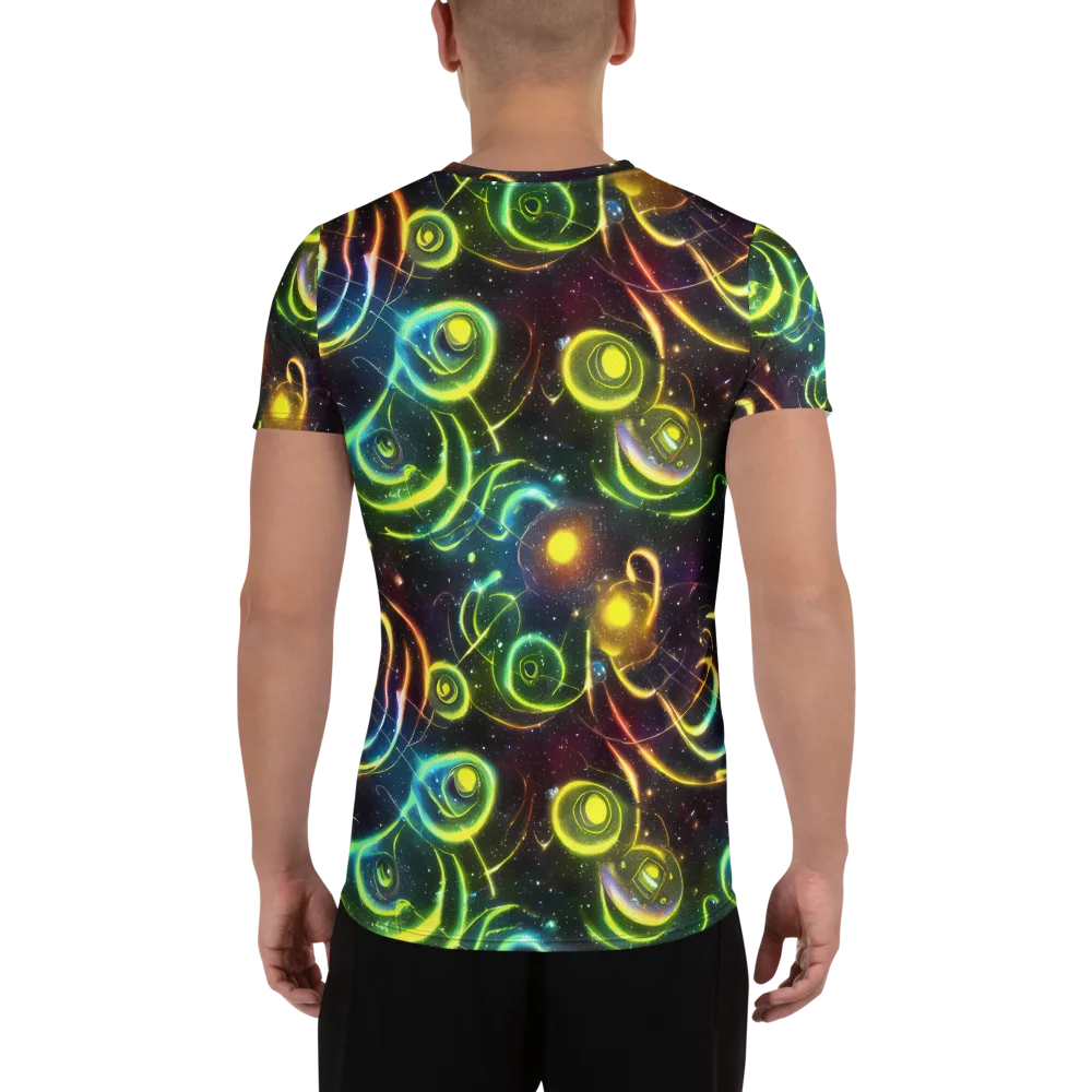 Orbiting Euphoria on Men's Athletic T-Shirt — Back