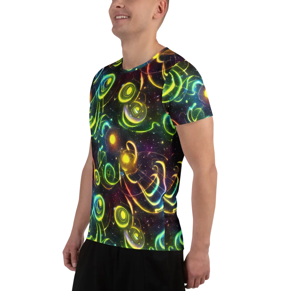 Orbiting Euphoria on Men's Athletic T-Shirt — Left