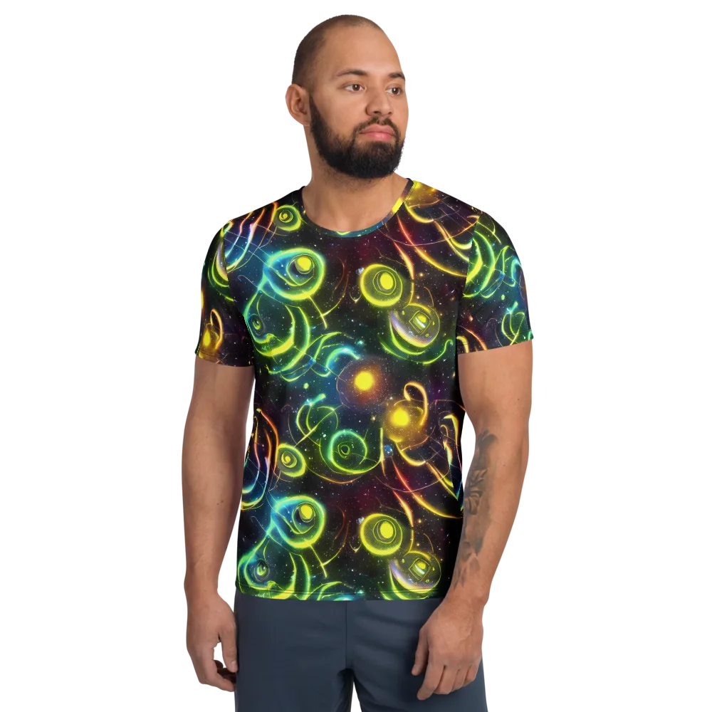 Orbiting Euphoria on Men's Athletic T-Shirt — Front