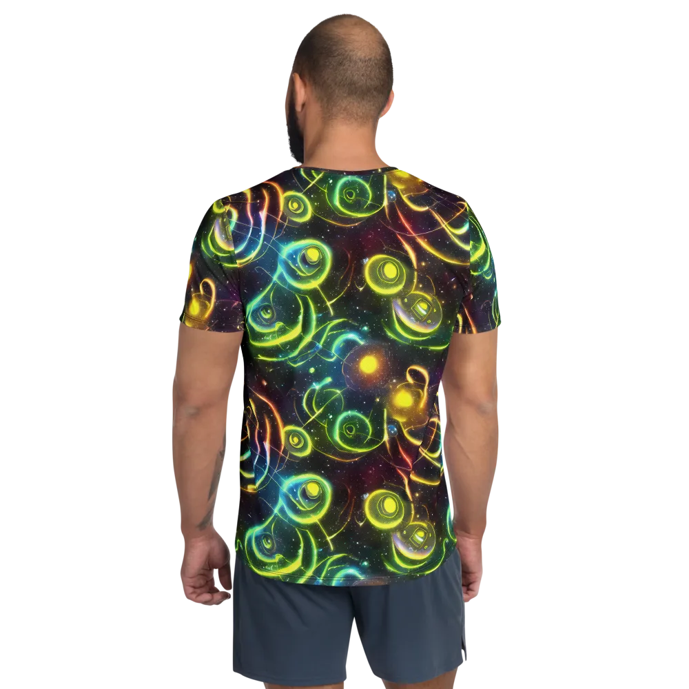Orbiting Euphoria on Men's Athletic T-Shirt — Back