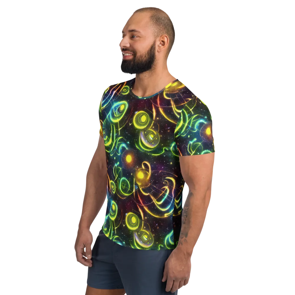 Orbiting Euphoria on Men's Athletic T-Shirt — Left