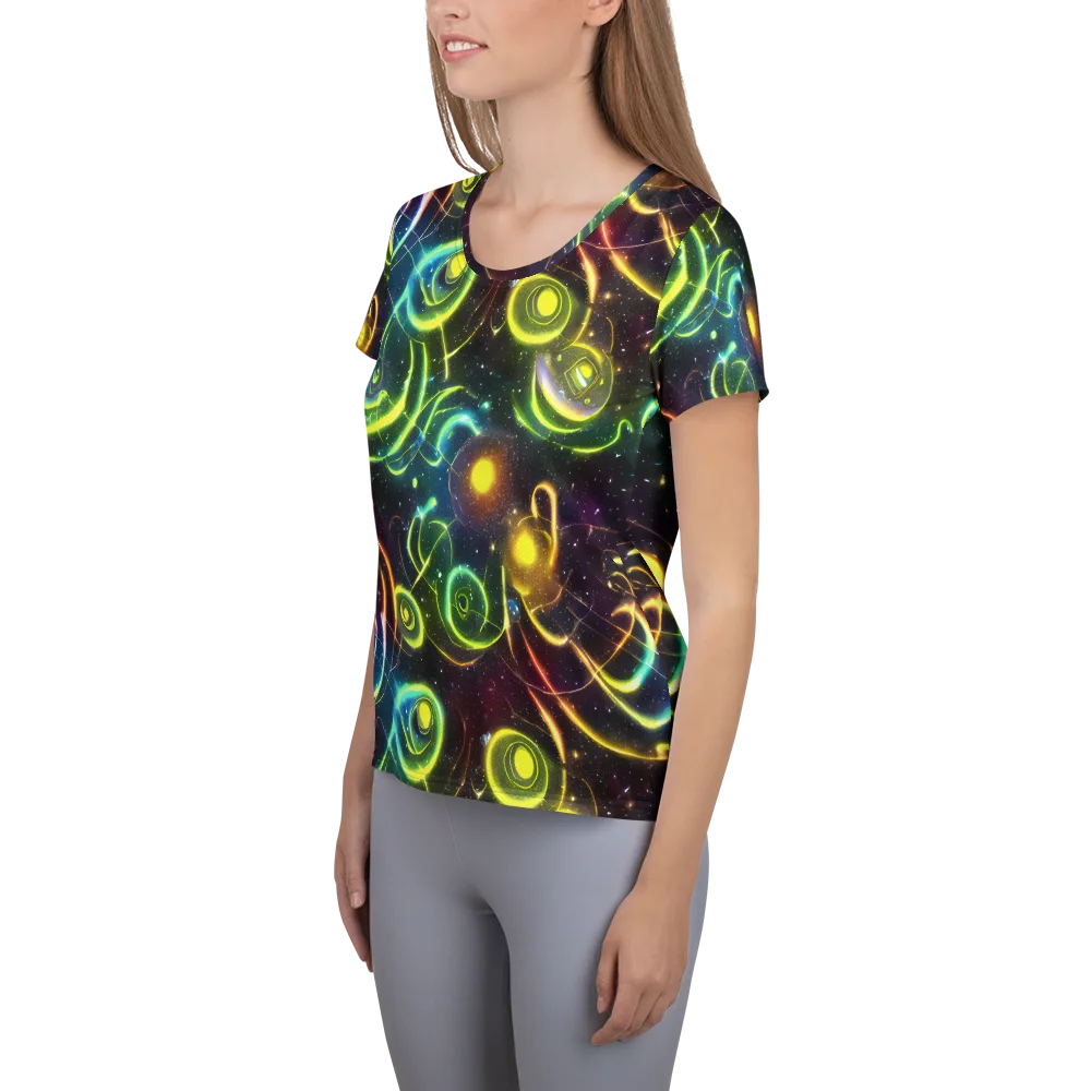 Orbiting Euphoria on Women's Athletic T-Shirt — Left