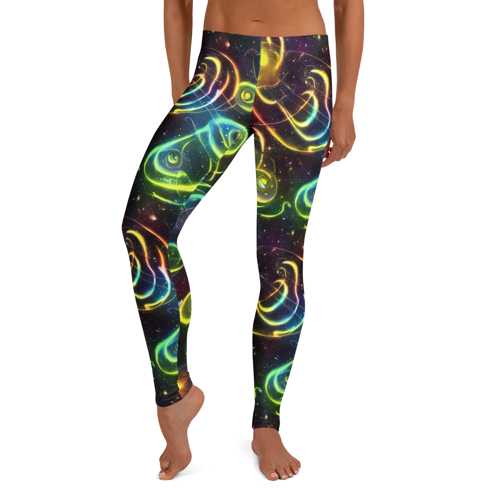 Orbiting Euphoria on Leggings — Front