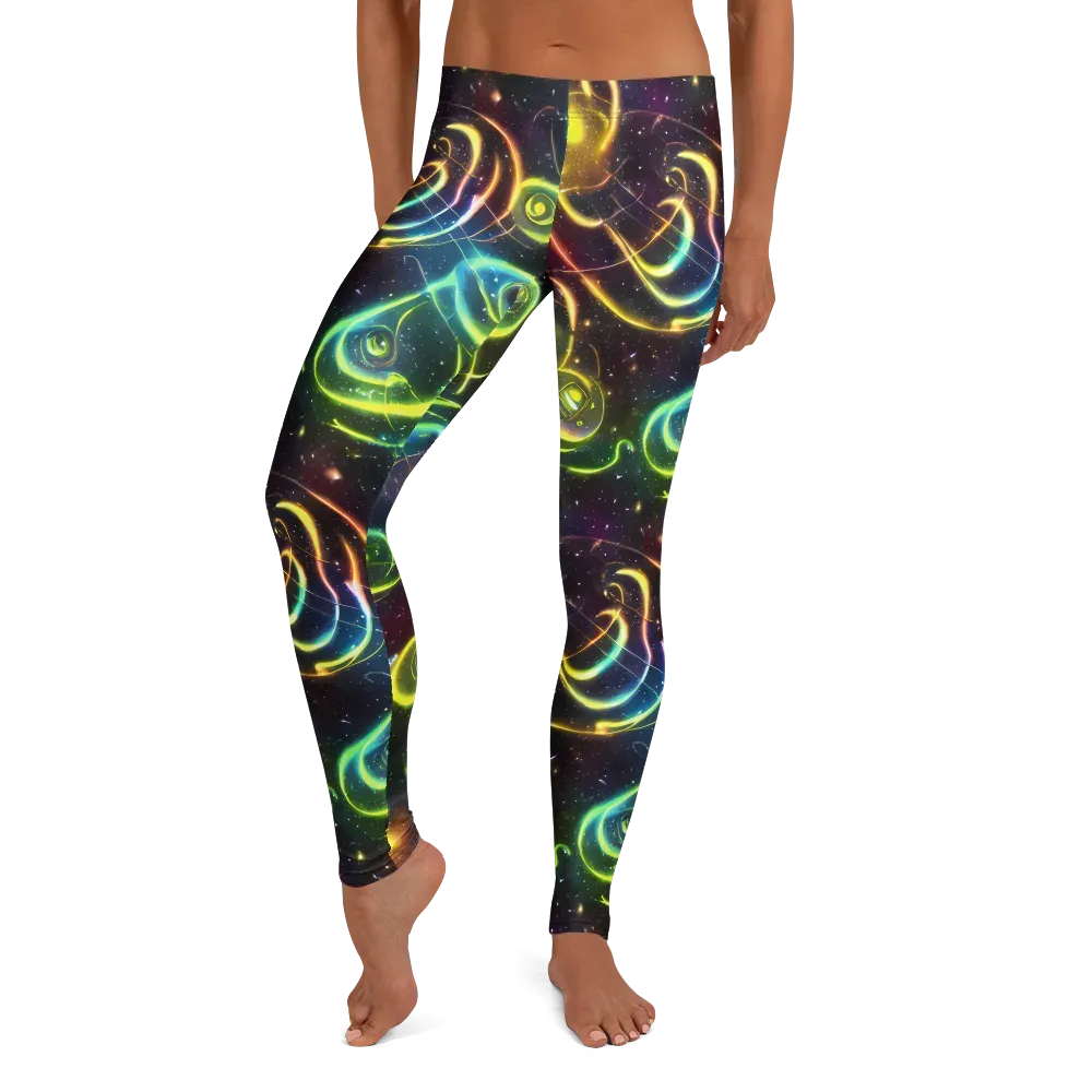 Orbiting Euphoria on Leggings — Front