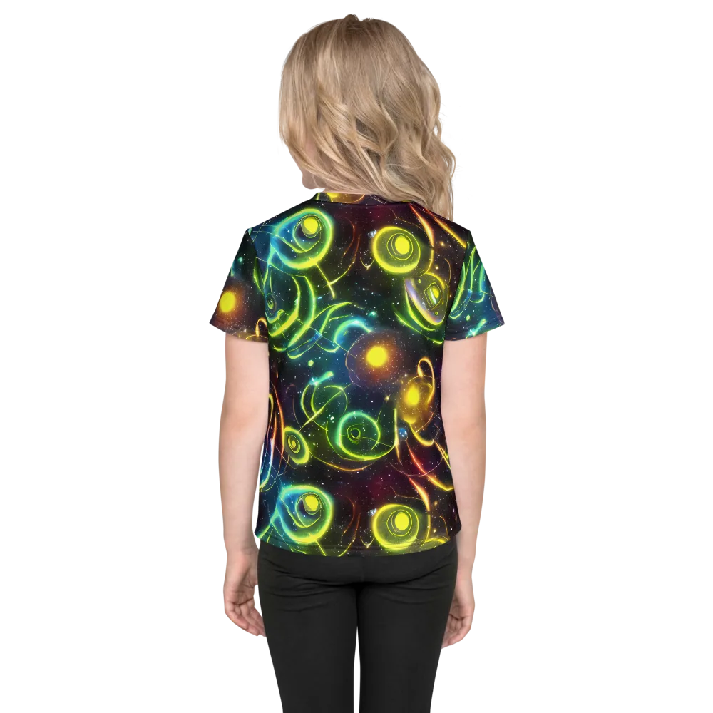 Orbiting Euphoria on Kids Crew Neck T-Shirt — Back