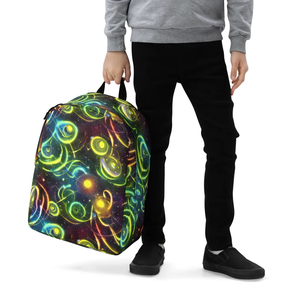 Orbiting Euphoria on Minimalist Backpack — Zoomed-in