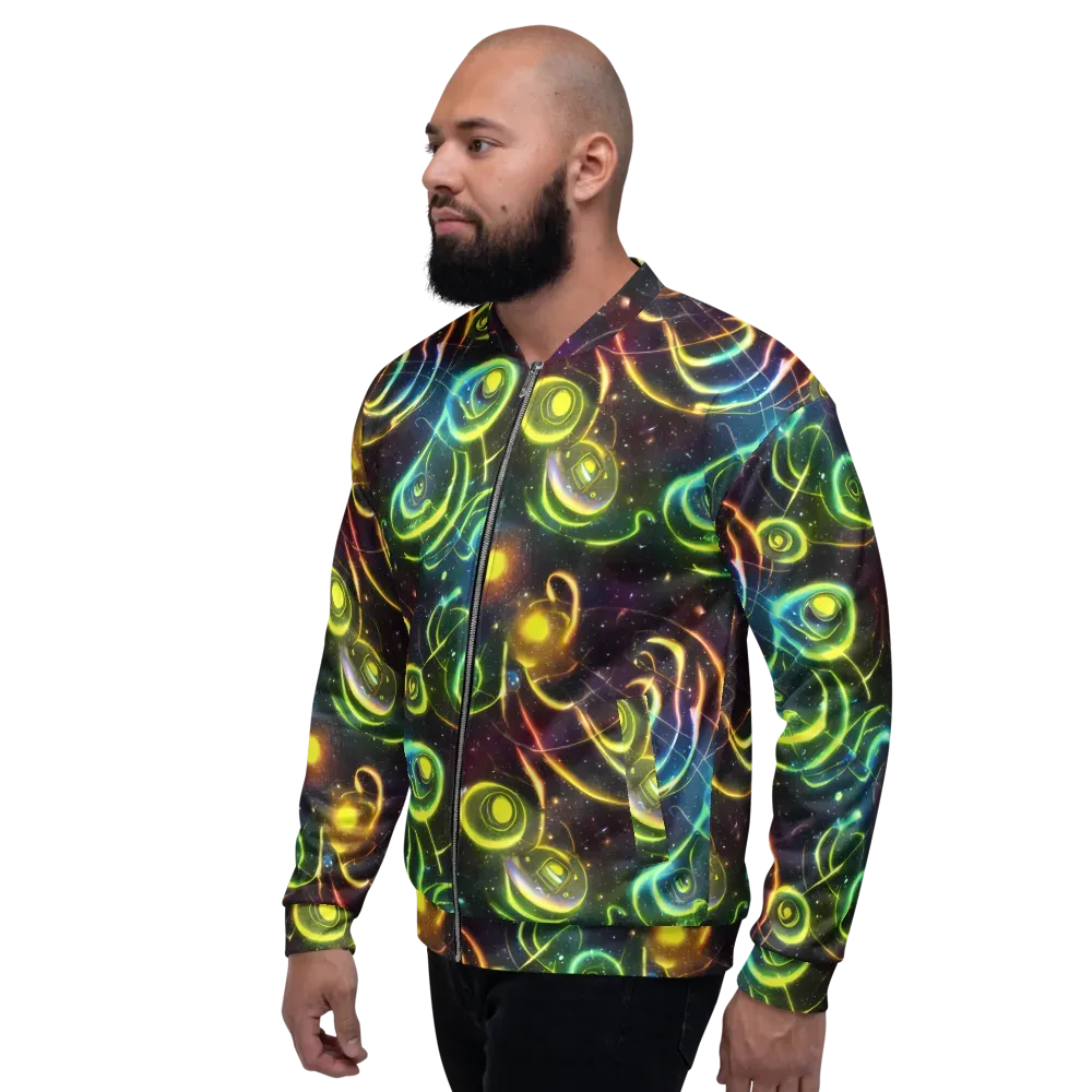 Orbiting Euphoria on Bomber Jacket — Left
