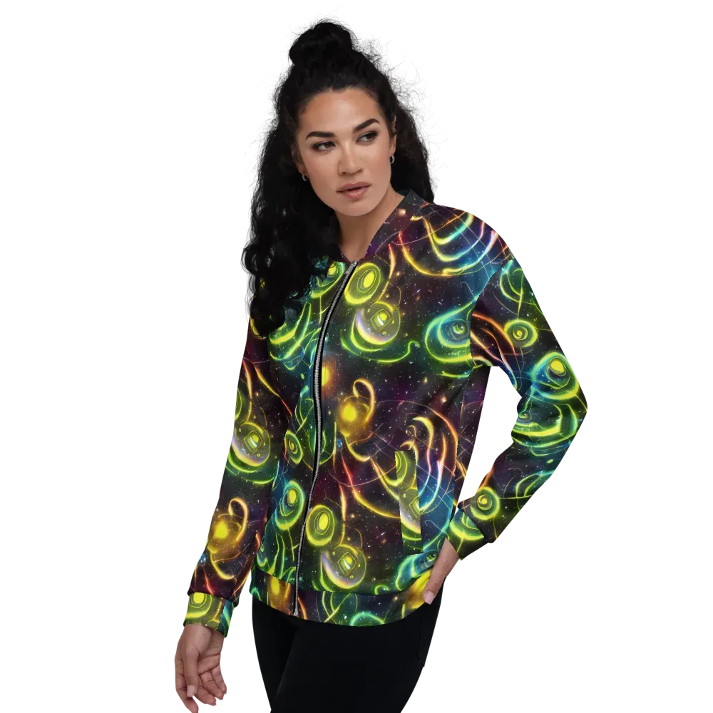 Orbiting Euphoria on Bomber Jacket — Left