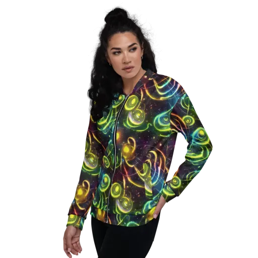 Orbiting Euphoria on a Bomber Jacket