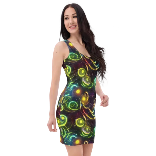 Orbiting Euphoria on a Bodycon Dress