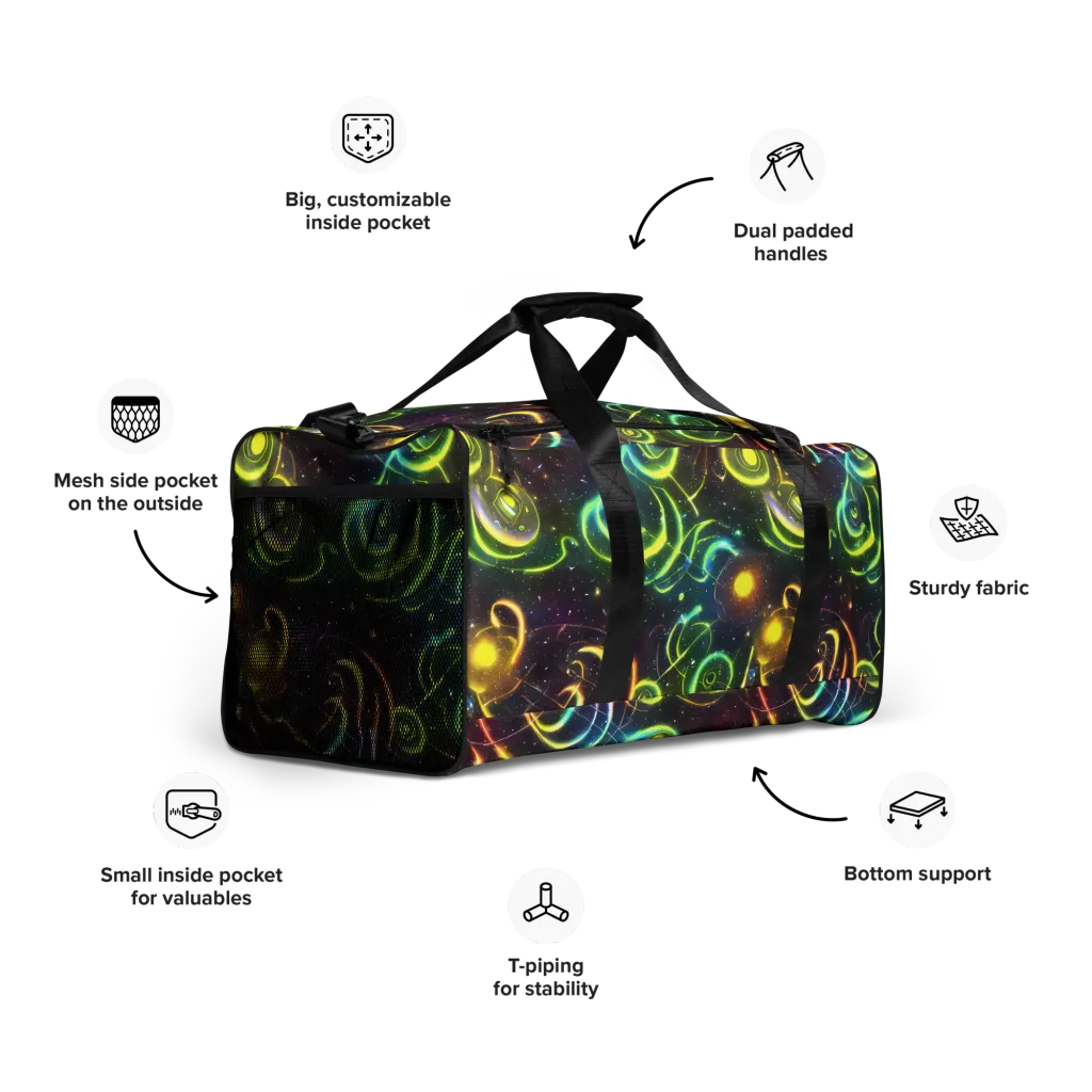 Orbiting Euphoria on Duffle Bag — Right Front