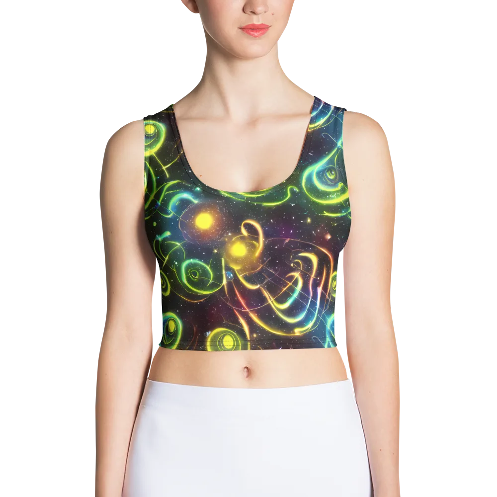 Orbiting Euphoria on Crop Top — Front