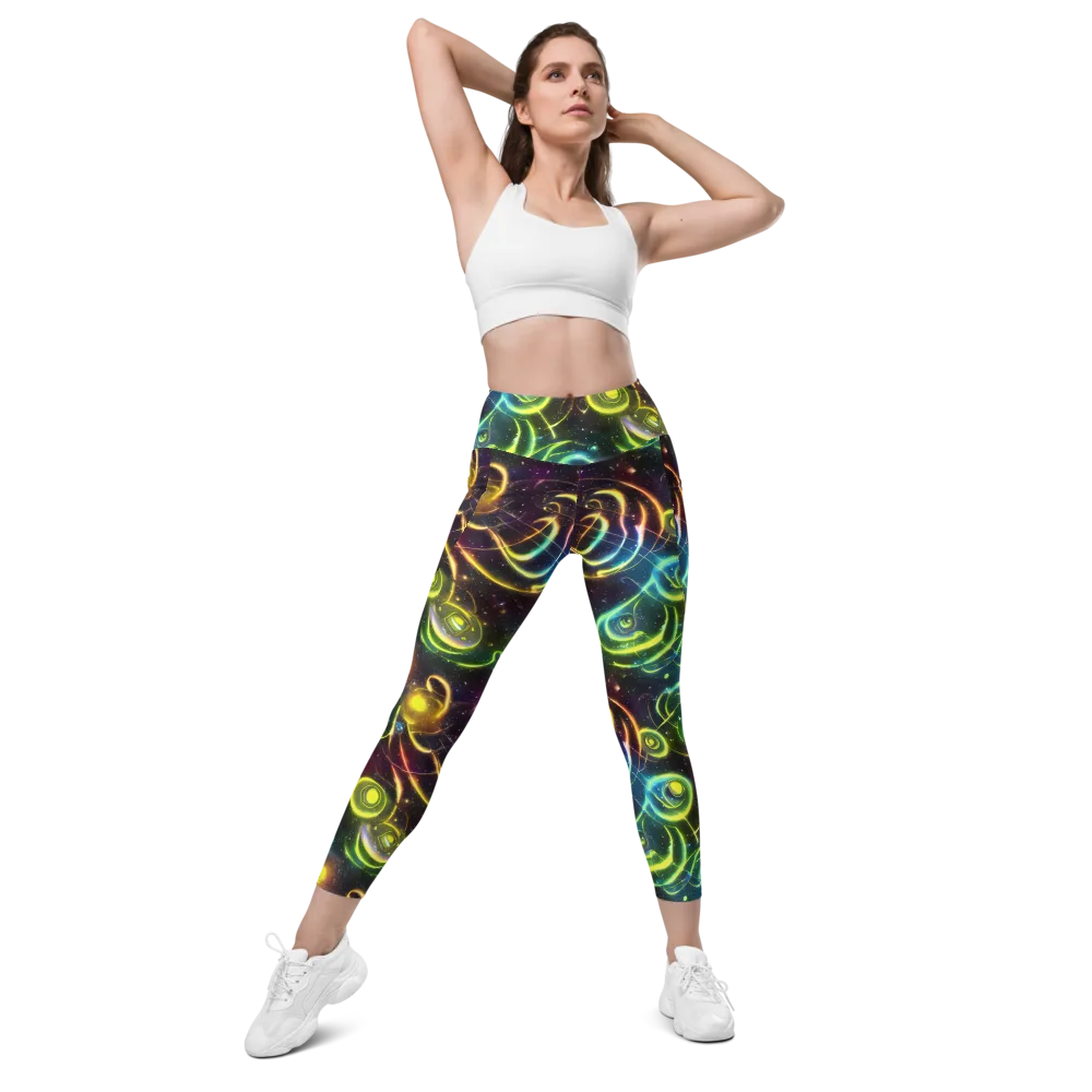 Orbiting Euphoria on Leggings with Pockets — Front