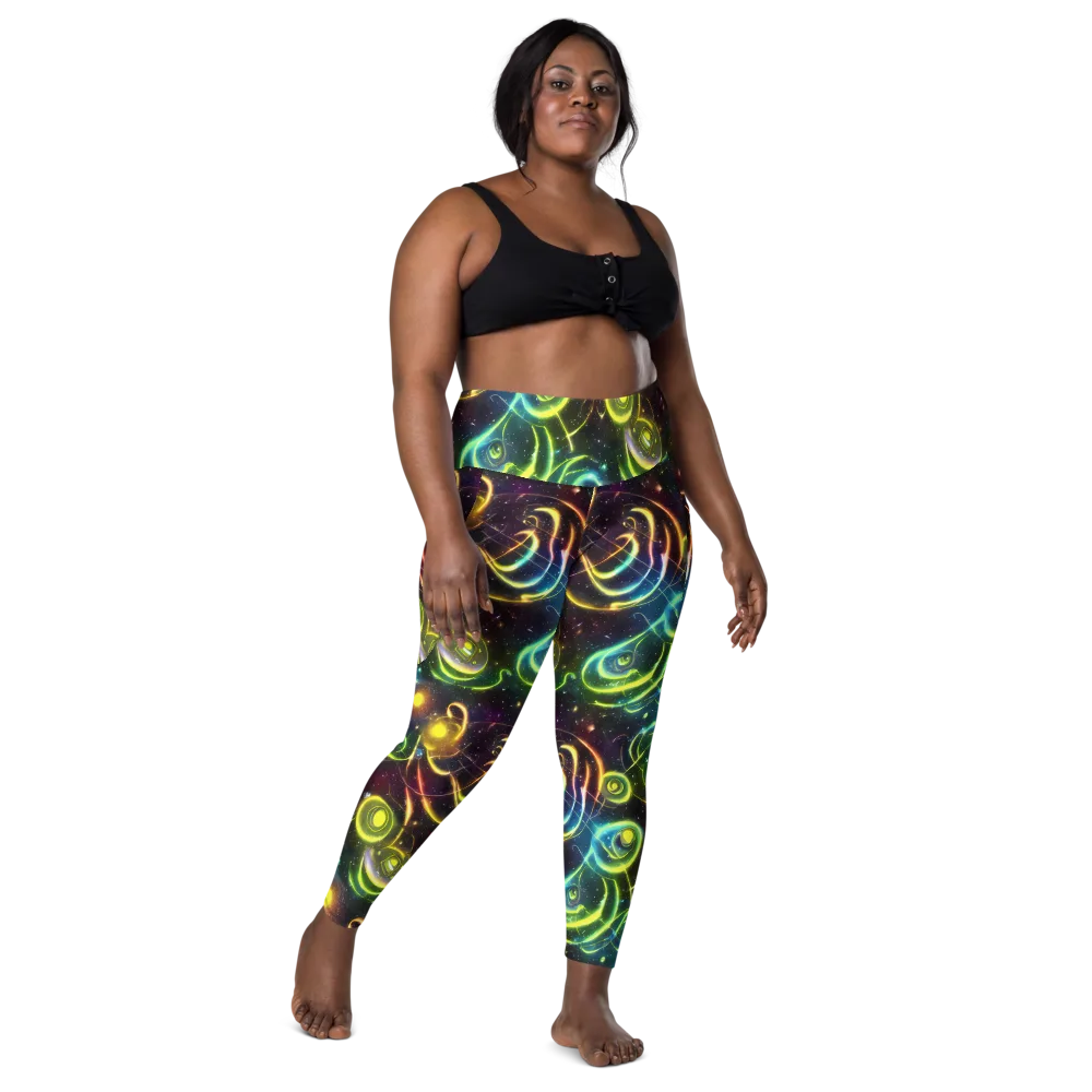 Orbiting Euphoria on Leggings with Pockets — Front