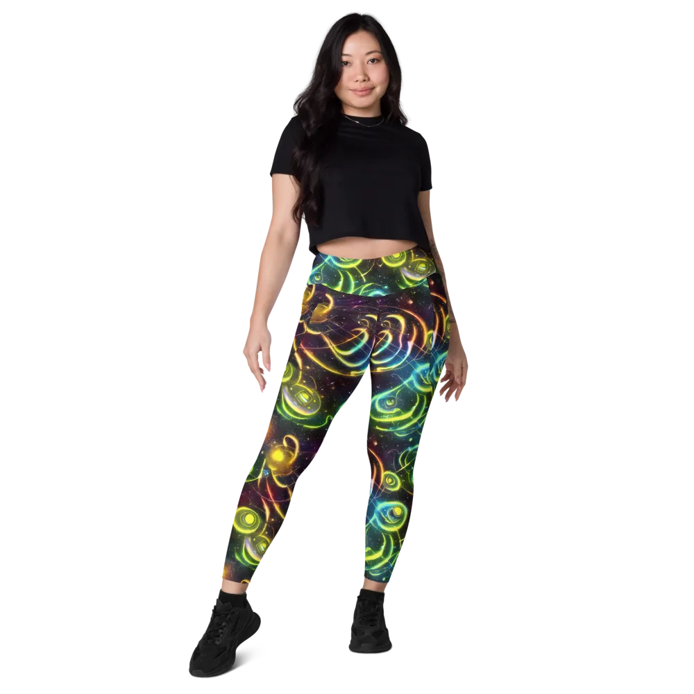 Orbiting Euphoria on Leggings with Pockets — Front