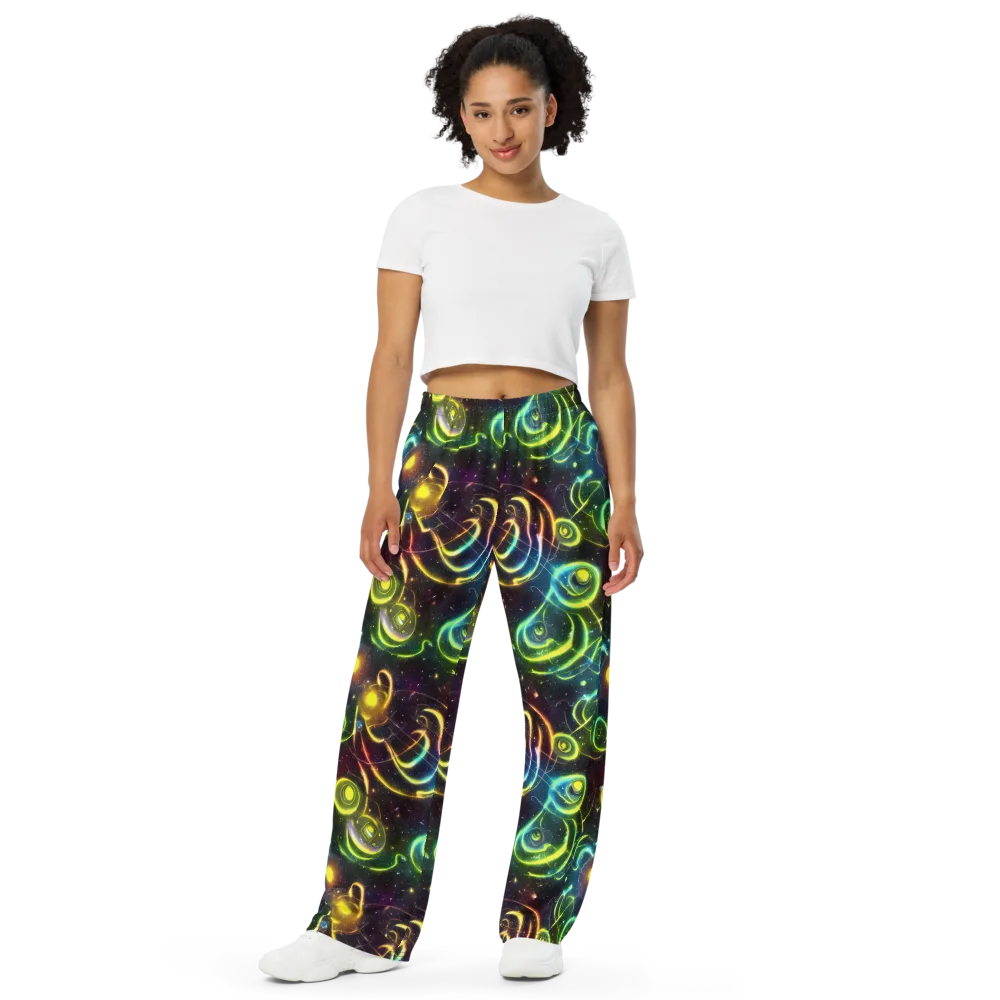Orbiting Euphoria on Wide-Leg Pants — Front