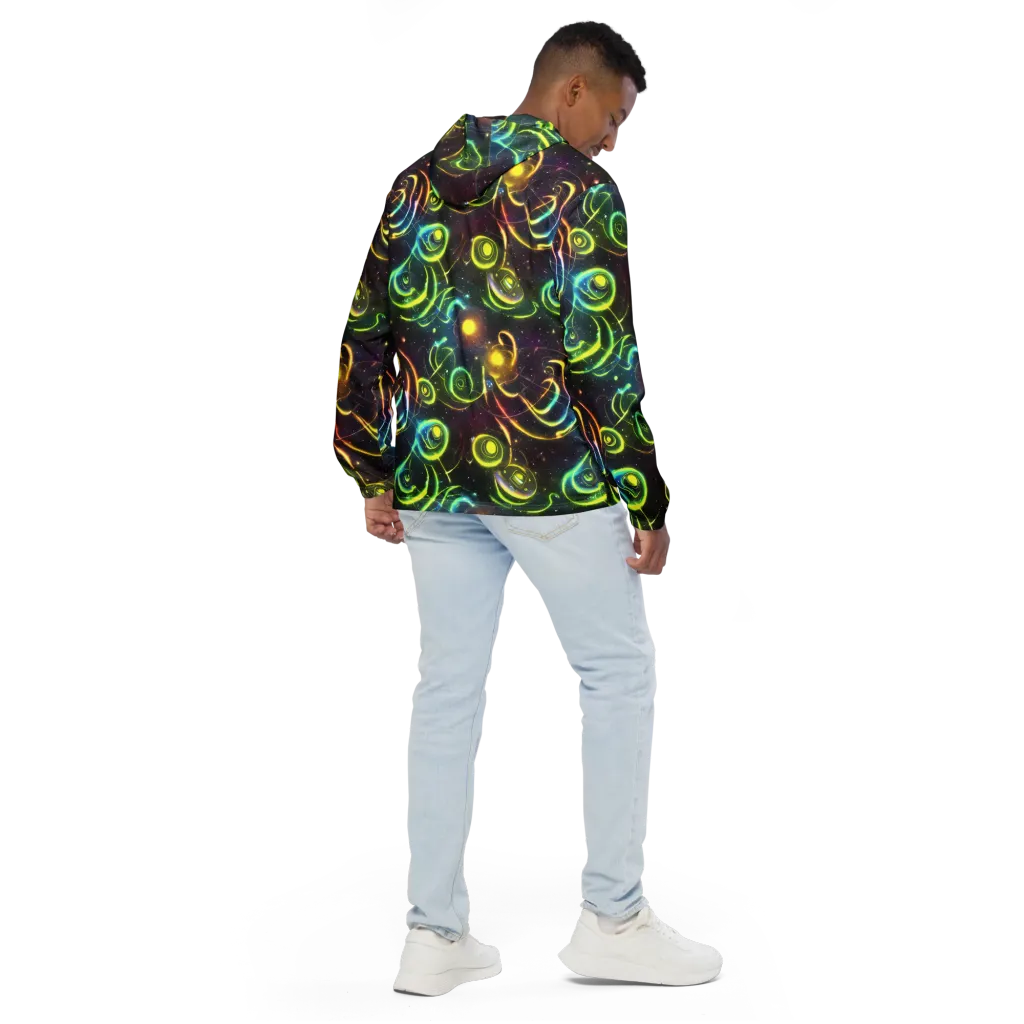 Orbiting Euphoria on Men's Windbreaker — Back