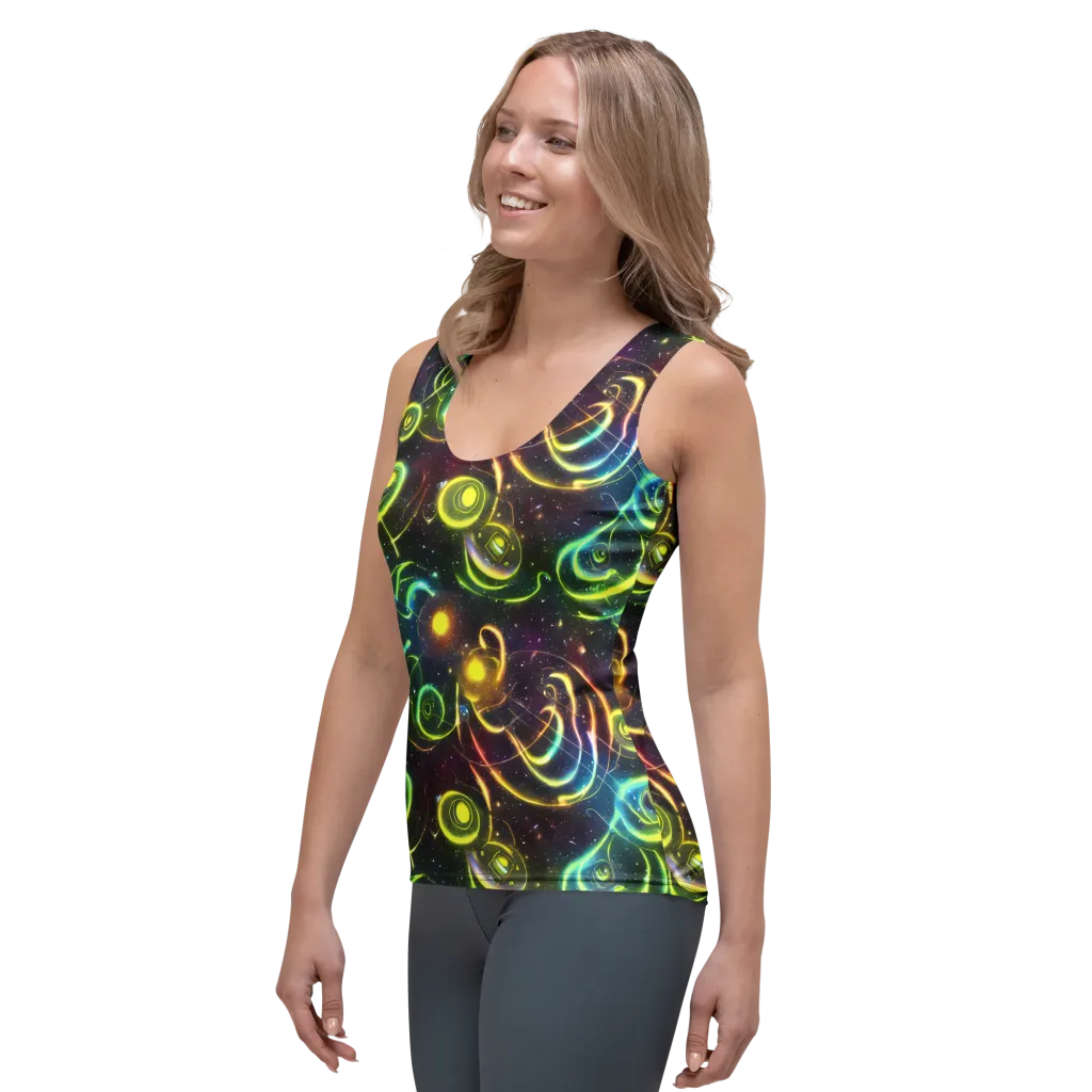 Orbiting Euphoria on Women's Tank Top — Left Front