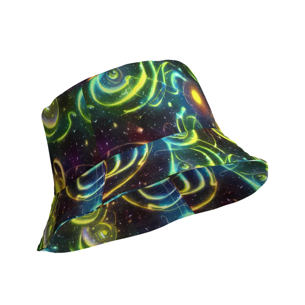 Orbiting Euphoria on Reversible Bucket Hat — Product details Outside