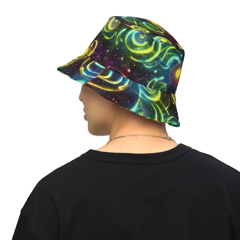 Orbiting Euphoria on Reversible Bucket Hat — Back Inside