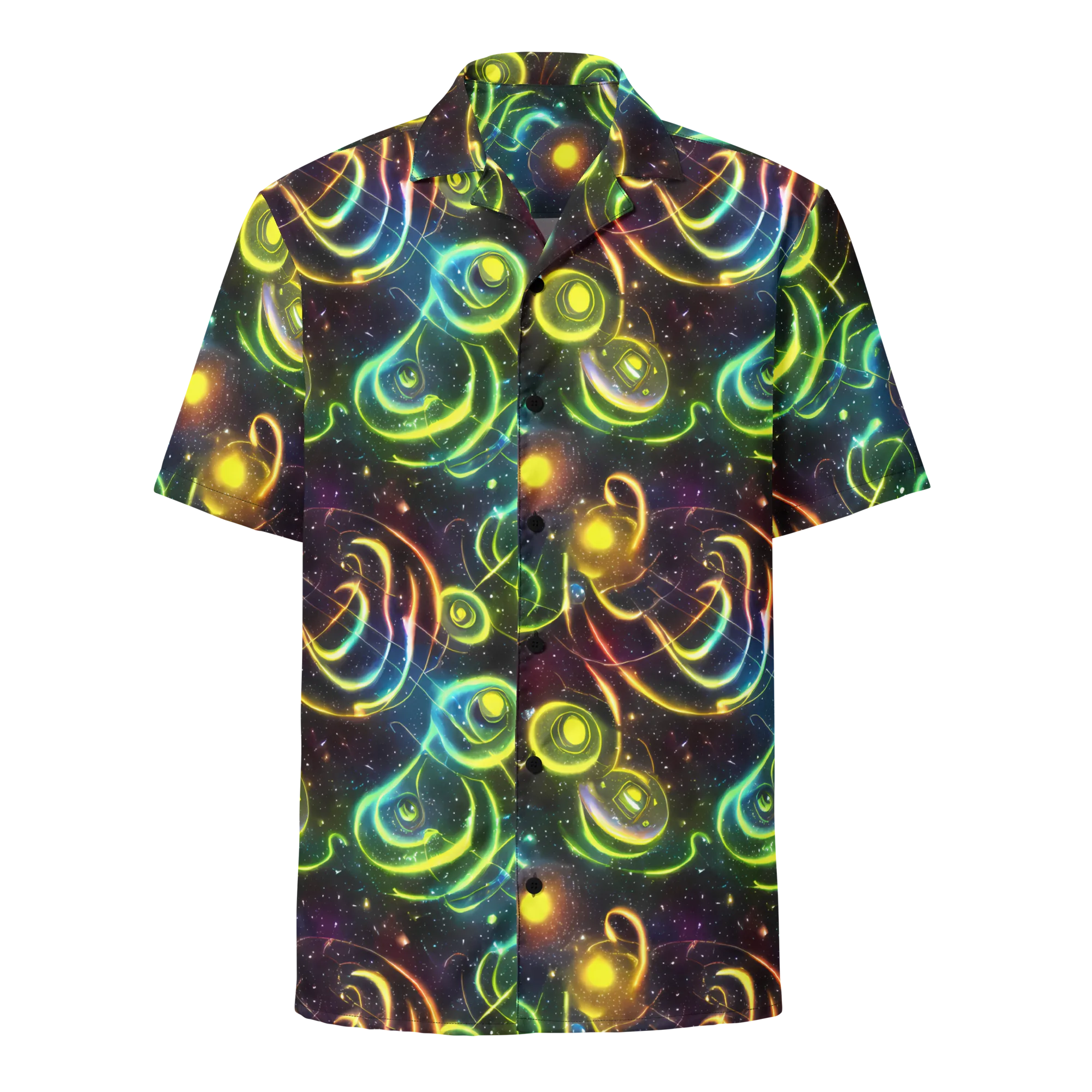 Orbiting Euphoria on Button Shirt — Front