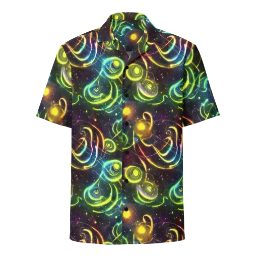 Orbiting Euphoria on a Button Shirt