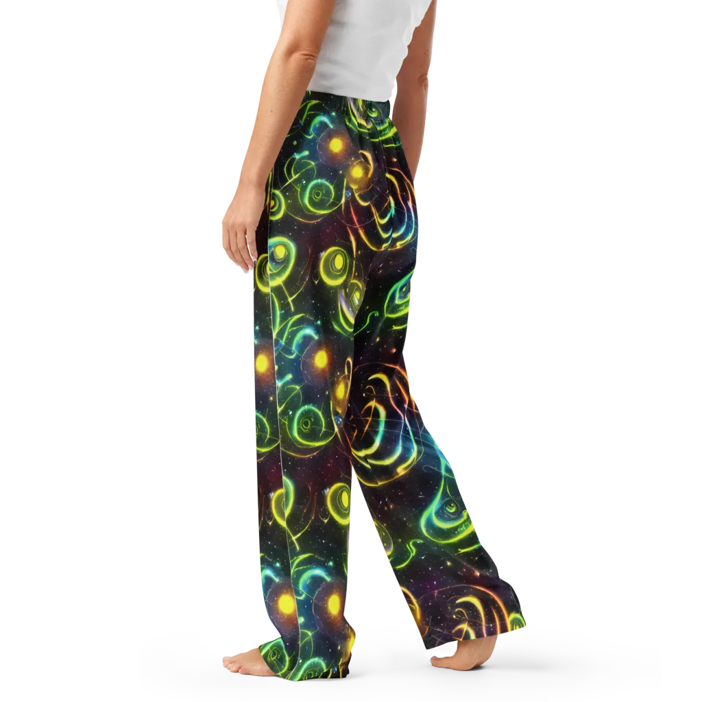 Orbiting Euphoria on Women's Pajama Pants — Left