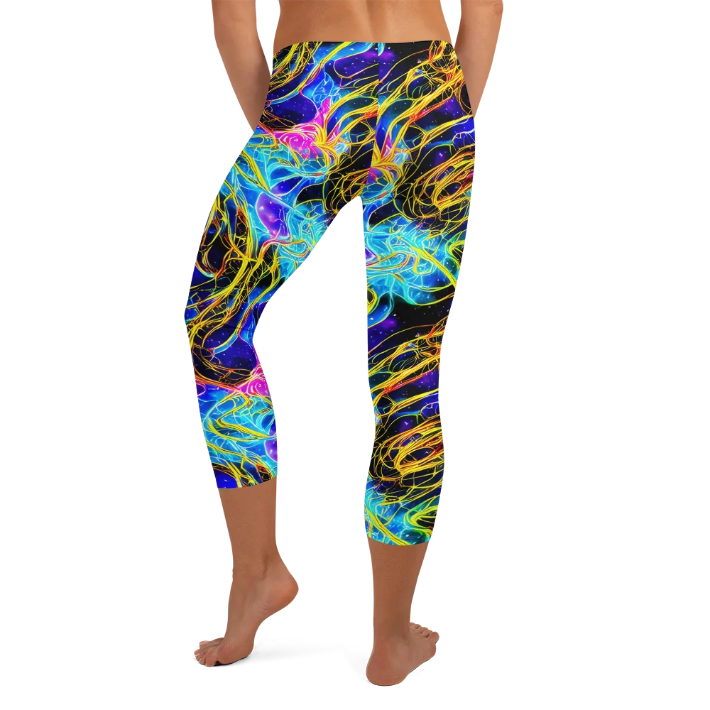 Galaxy Flux on Capri Leggings — Back
