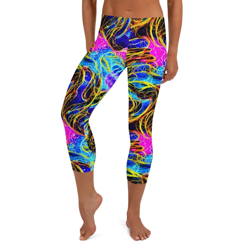 Galaxy Flux on Capri Leggings — Front