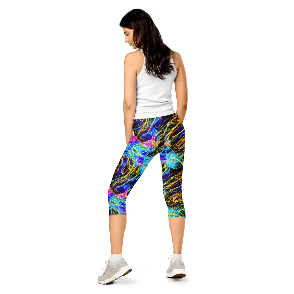 Galaxy Flux on Capri Leggings — Back