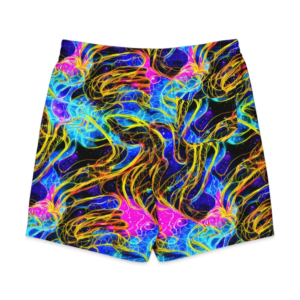 Galaxy Flux on Men's Board Shorts — Back