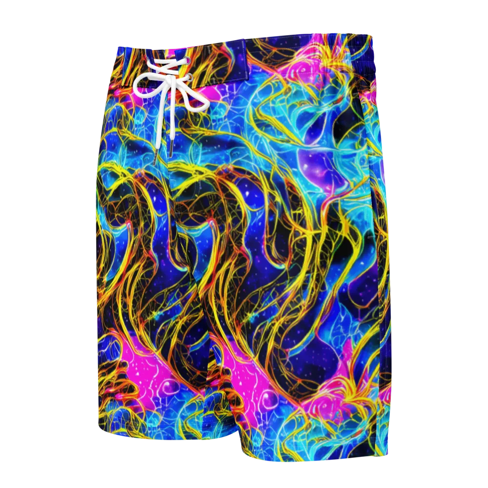 Galaxy Flux on Men's Board Shorts — Front