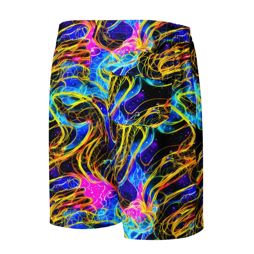 Galaxy Flux on Men's Board Shorts — Back