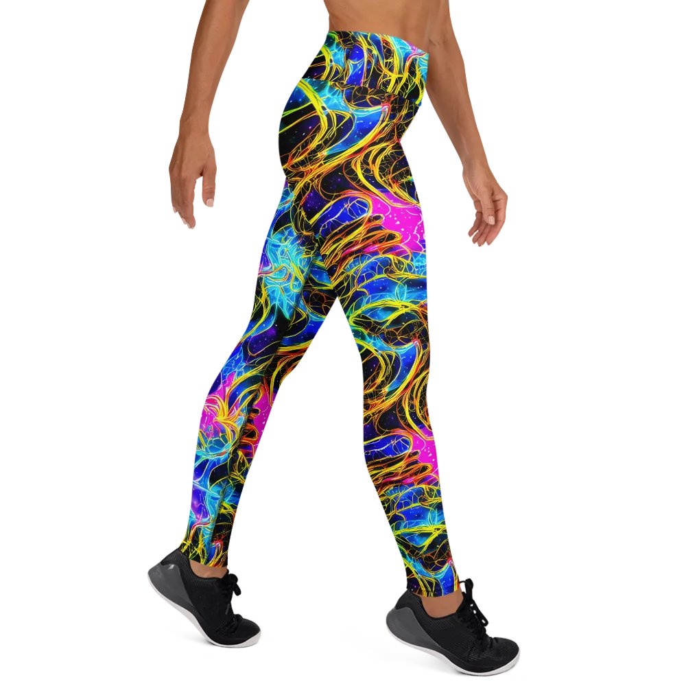Galaxy Flux on Yoga Leggings — Right