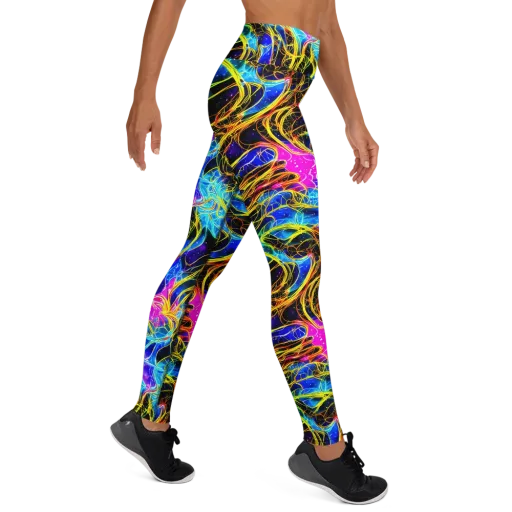 Galaxy Flux on a Yoga Leggings