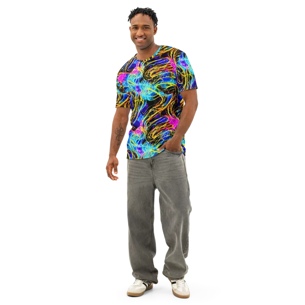Galaxy Flux on Men's Cotton Crew Neck T-Shirt — Front