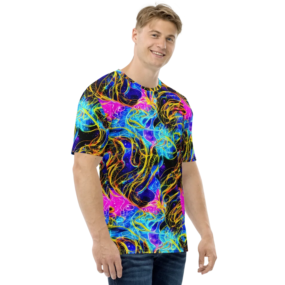 Galaxy Flux on Men's Crew Neck T-Shirt — Right
