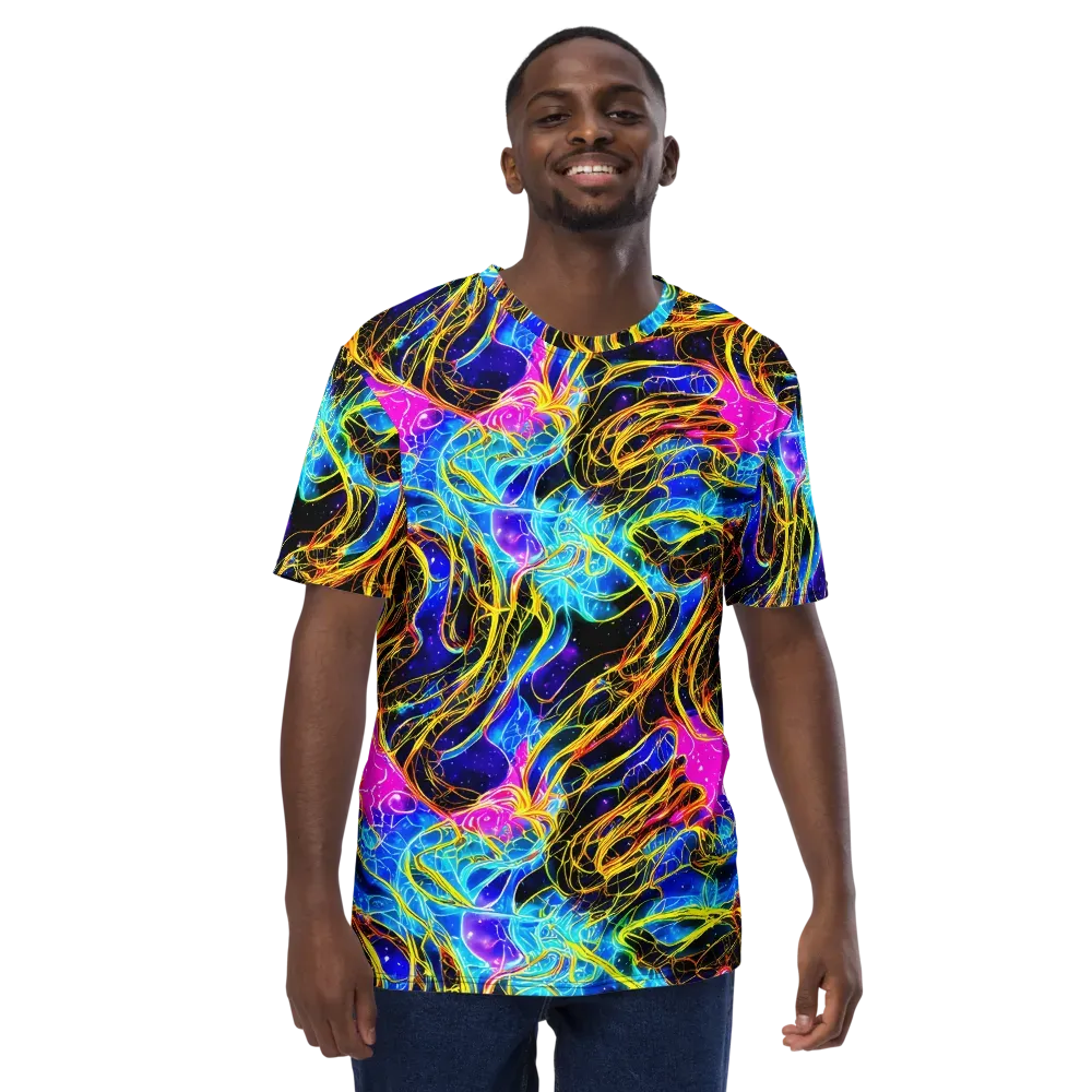 Galaxy Flux on Men's Crew Neck T-Shirt — Front