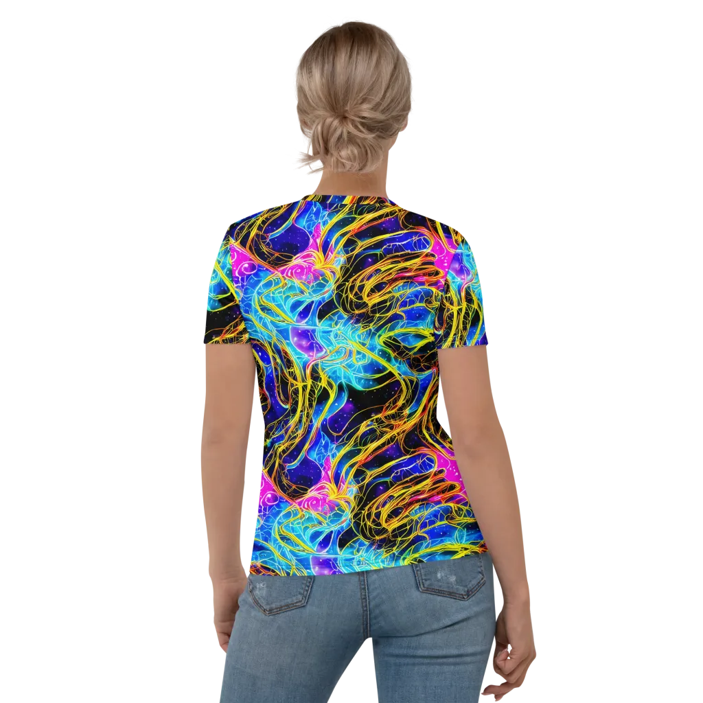 Galaxy Flux on Women's Crew Neck T-Shirt — Back