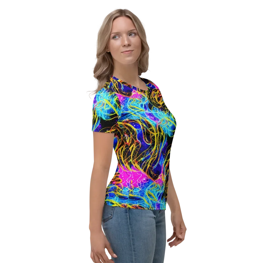 Galaxy Flux on Women's Crew Neck T-Shirt — Right