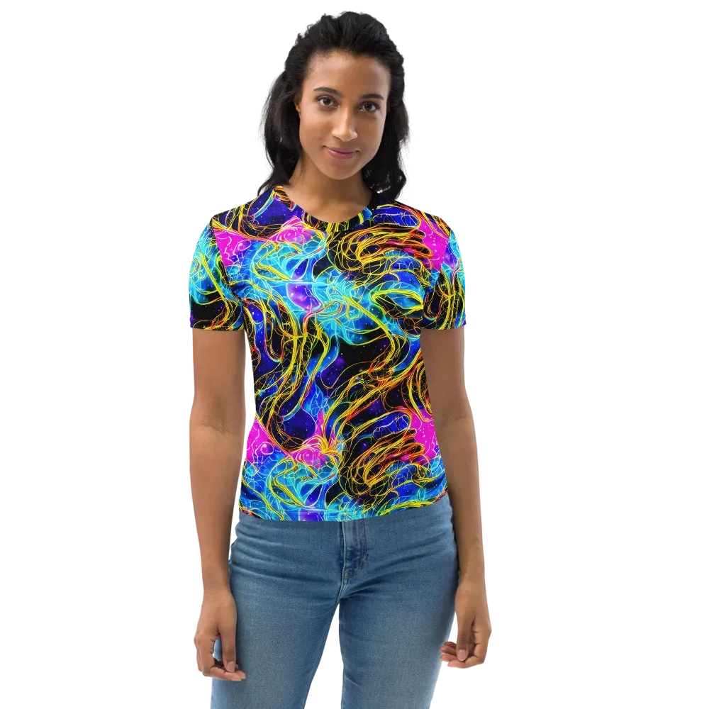 Galaxy Flux on Women's Crew Neck T-Shirt — Front