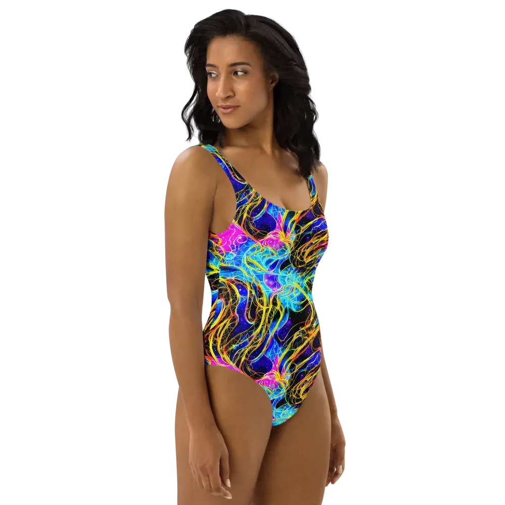 Galaxy Flux on One-Piece Swimsuit — Right