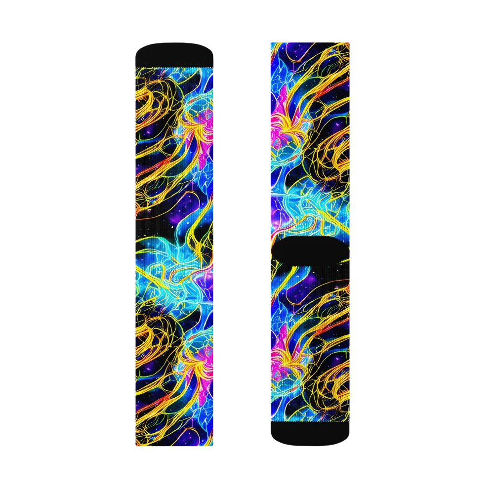 Galaxy Flux on Socks — Left Sock