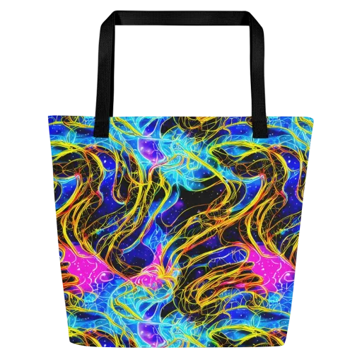 Galaxy Flux on a Large Tote Bag W/ Pocket