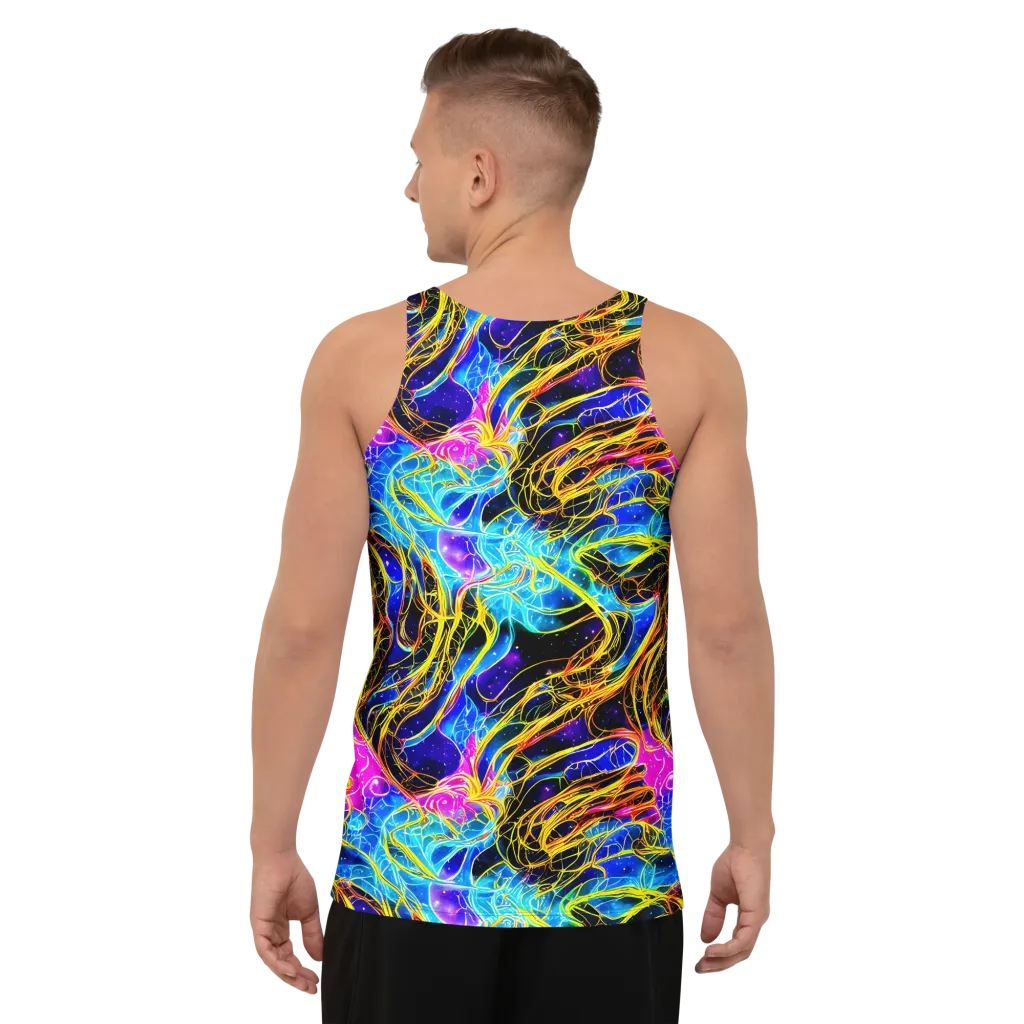 Galaxy Flux on Men's Tank Top — Back