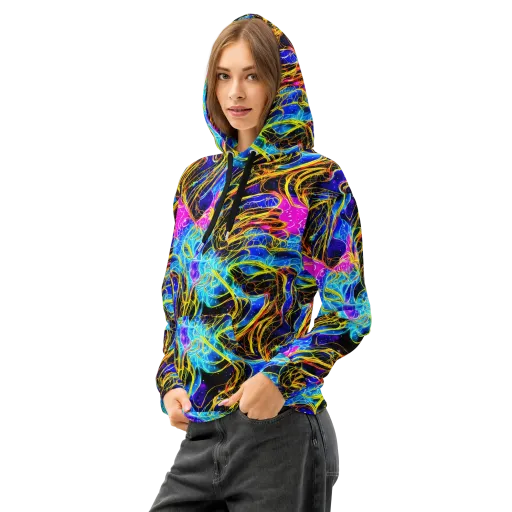 Galaxy Flux on a Cotton Hoodie