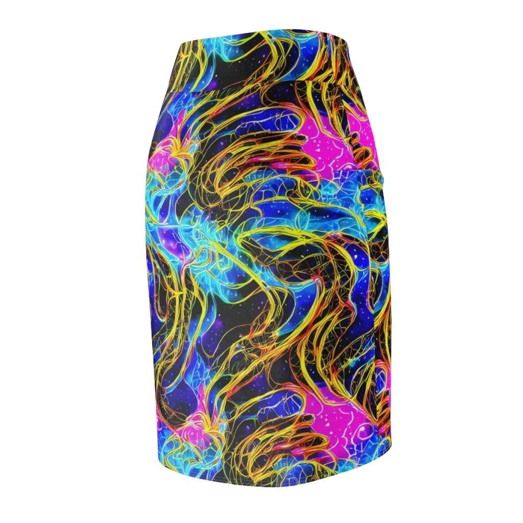 Galaxy Flux on Pencil Skirt — Back Side