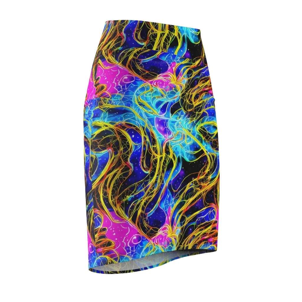 Galaxy Flux on Pencil Skirt — Front Side